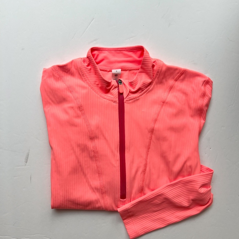 Lululemon Gloss Trim Run 1/2 Zip Long Sleeve